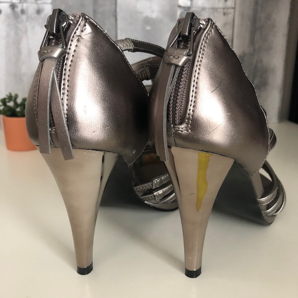 Marc Fisher Strappy Metallic Heels - Picture 6 of 8